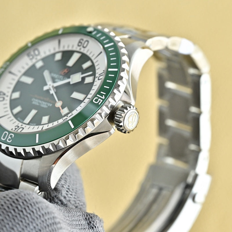 Automatic Watch for SUPEROCEAN A17376A31L1A1 Stainless Strap 44MM Green Dial