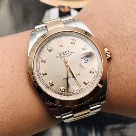 Luxury Automatic Watch for Men Datejust 41MM Rose Gold Dial