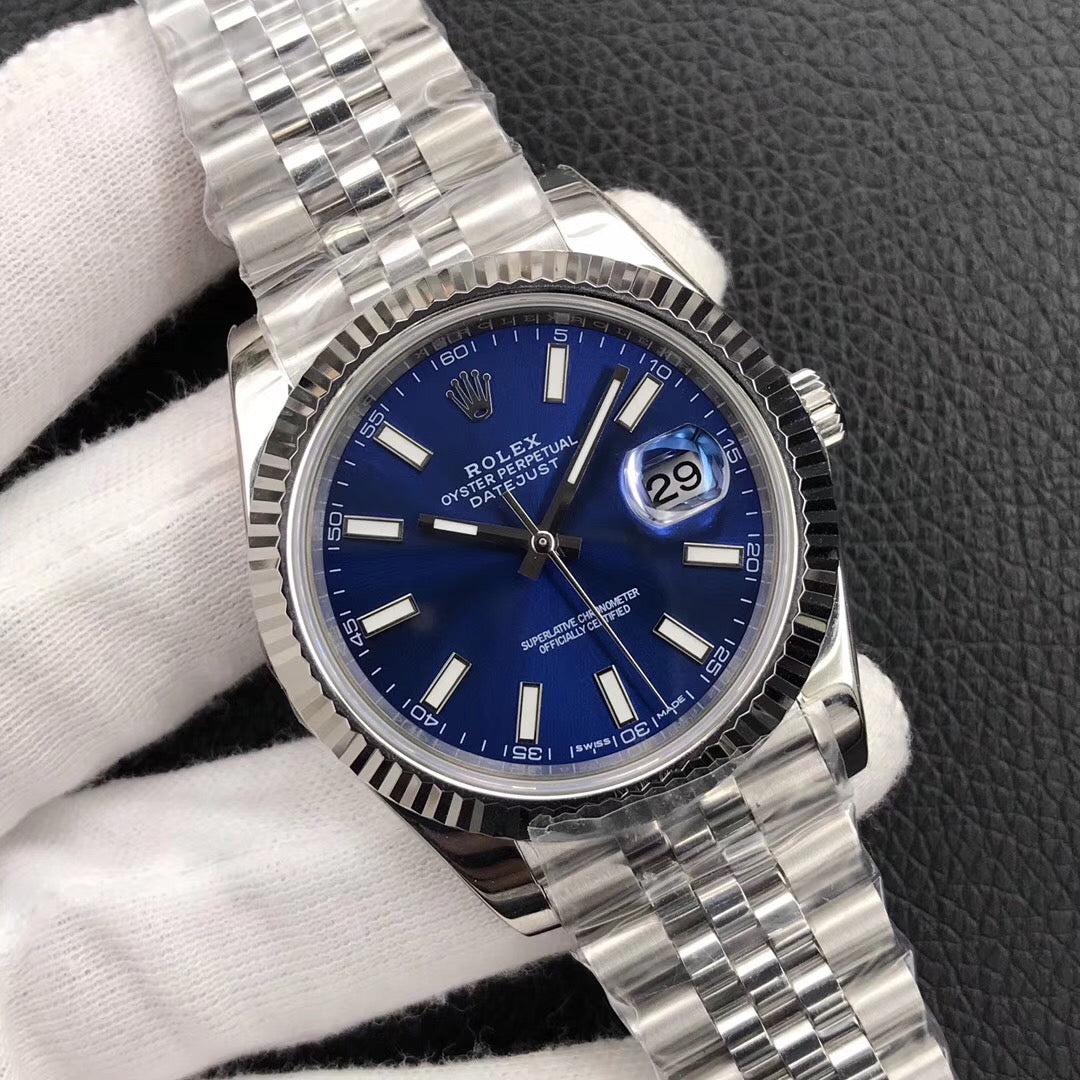 Luxury Automatic Watch for Men Datejust 41MM Silver Blue Dial