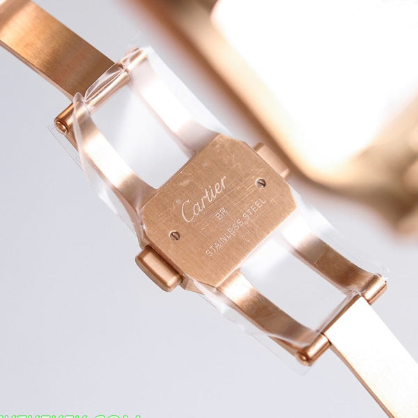 Replica Automatic Watch for SANTOS 47.5*39.8mm Steel Strap Rose White Dial
