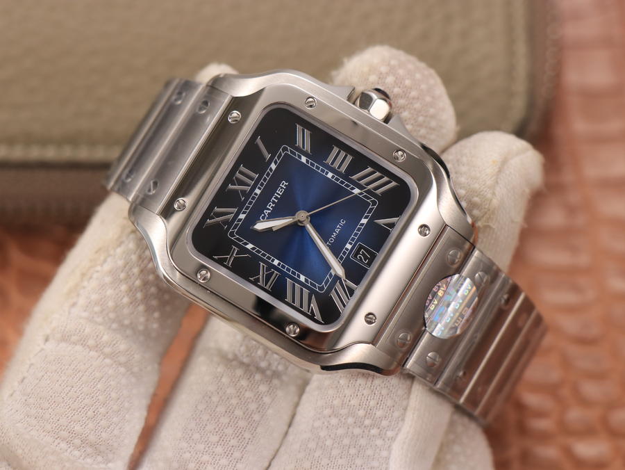 Replica Automatic Watch for SANTOS 47.5*39.8mm Blue Dial