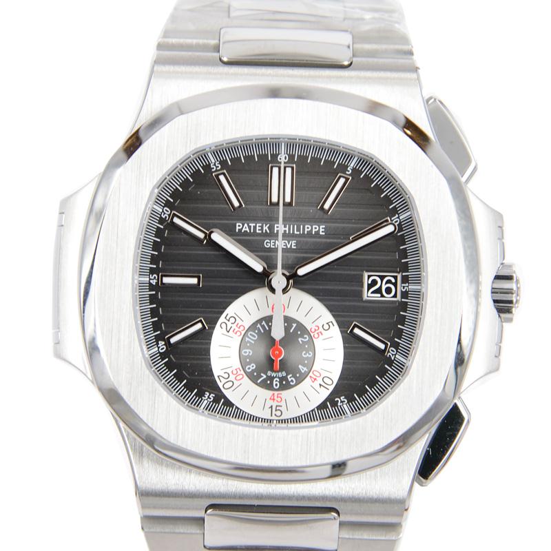 Luxury Automatic Watch for NAUTILUS 5980/1A-014 40.5mm Silver Black