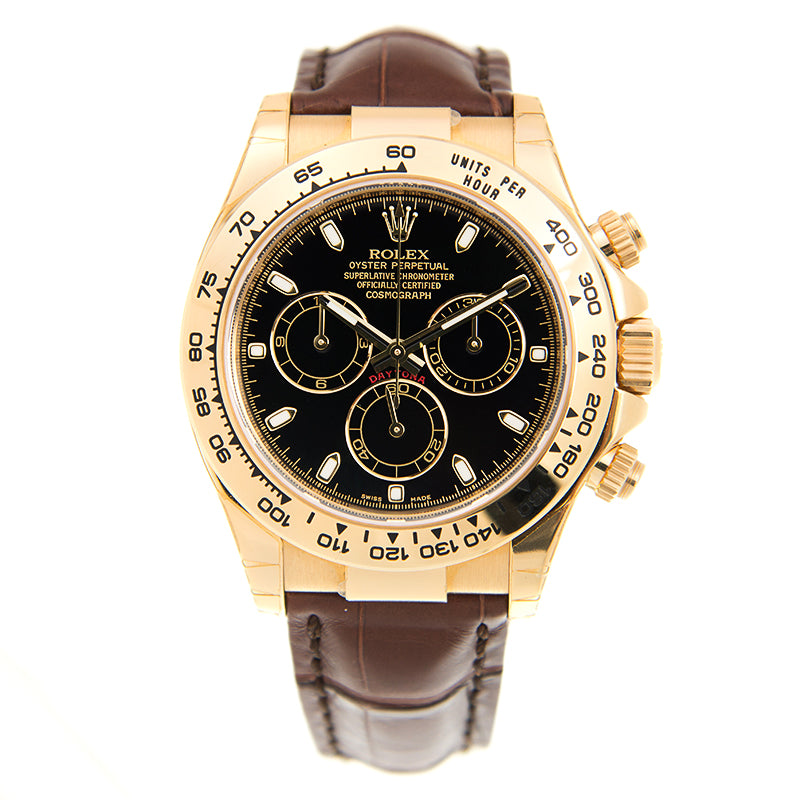 Automatic Watch for DAYTONA 116518 Gold Black 40MM Dial