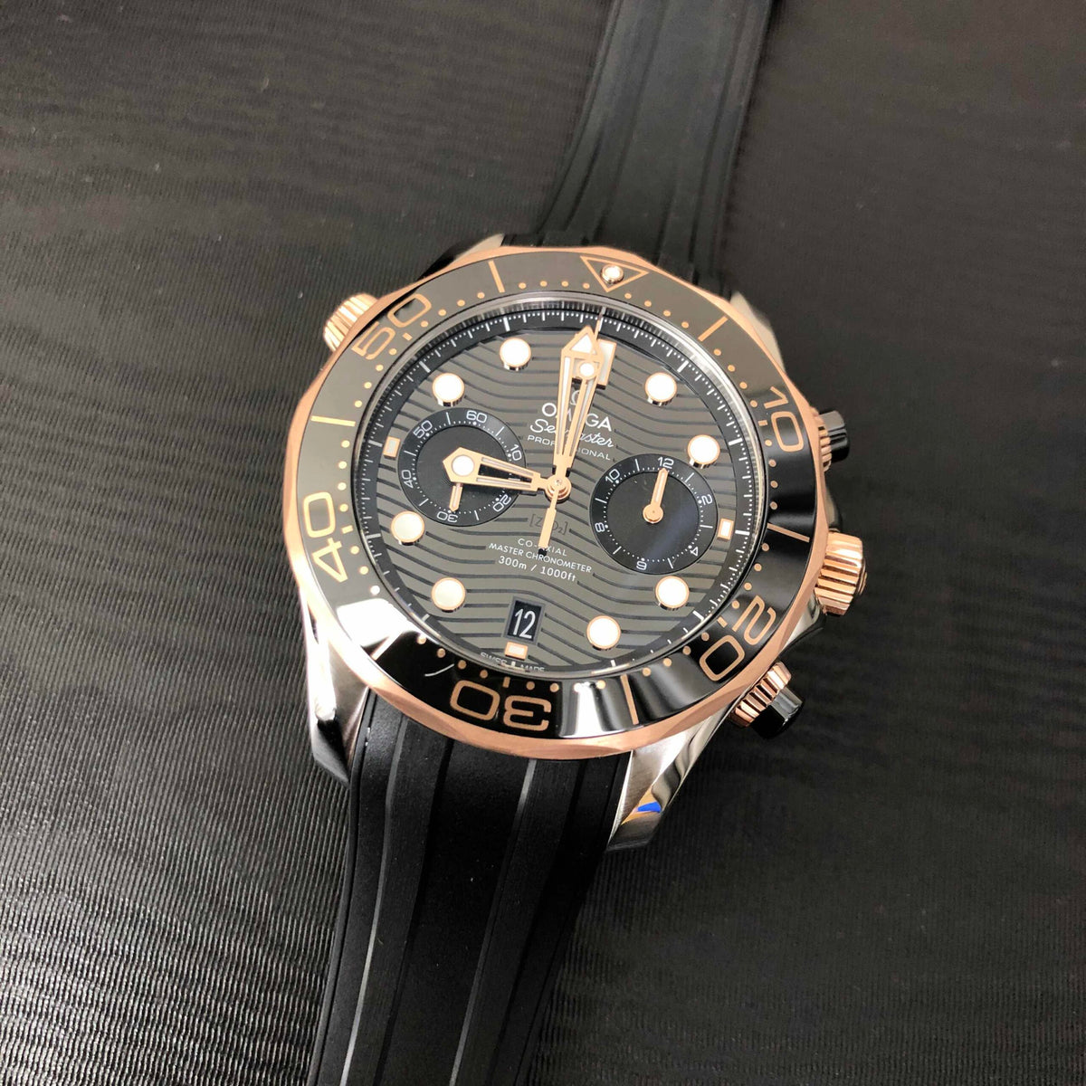 Automatic Watch for SEAMASTER 210.22.44.51.01.001 Rose Black 44MM