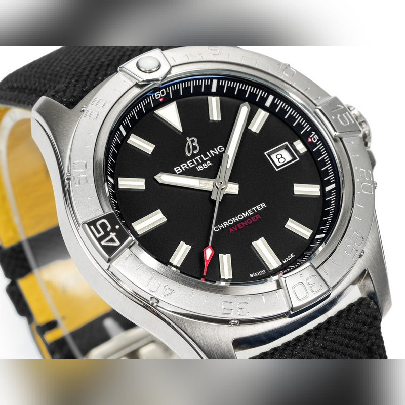 Automatic Watch for AVENGER A17328101 Black Strap Black 42MM Dial