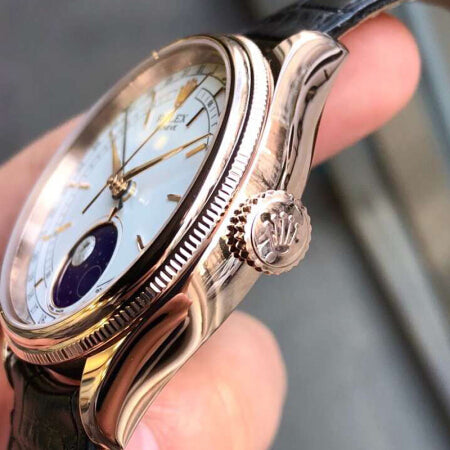 Luxury Automatic Watch for Men Leather Strap Cellini m50535-0002 39MM Dial