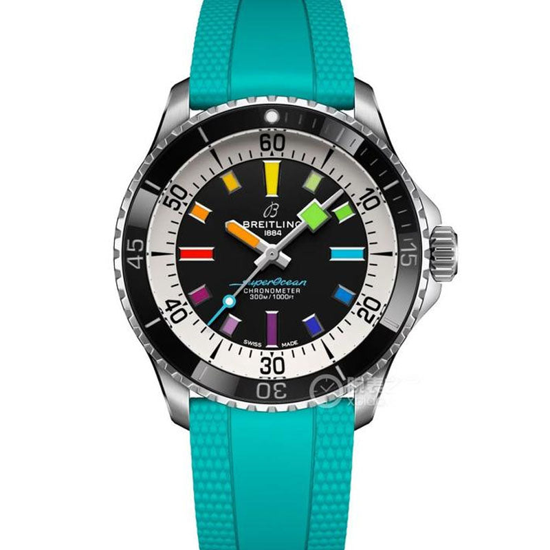 Automatic Watch for SUPEROCEAN A17375211B2S2 Rubber Strap 42MM