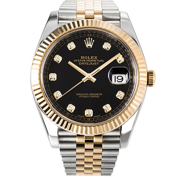 Luxury Automatic Watch for Men Datejust 41MM Gold Black Dial