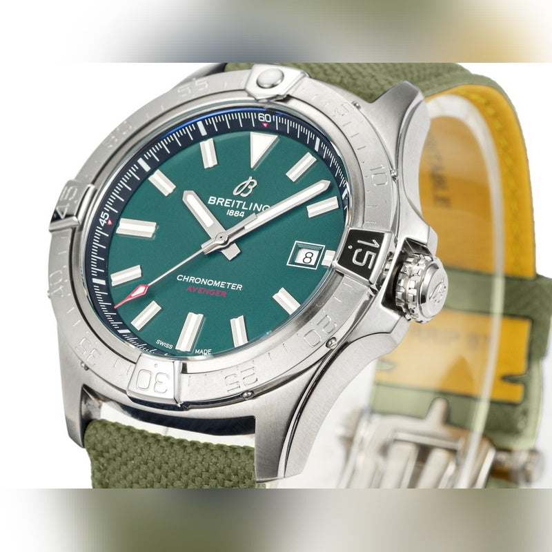 Automatic Watch for AVENGER A17328101 Neylon Strap Green 42MM Dial
