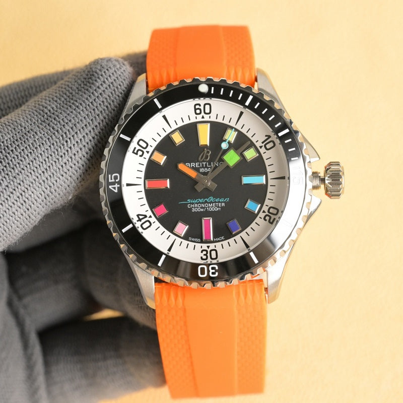 Automatic Watch for SUPEROCEAN A17375211B2S2 Rubber Strap 42MM