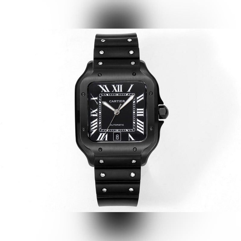 Replica Automatic Mechanical Watch for SANTOS 47.5*39.8mm Black Dial