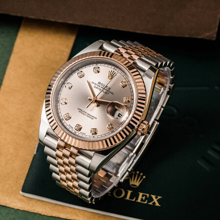 Luxury Automatic Watch for Men Datejust Rose 41MM Dial
