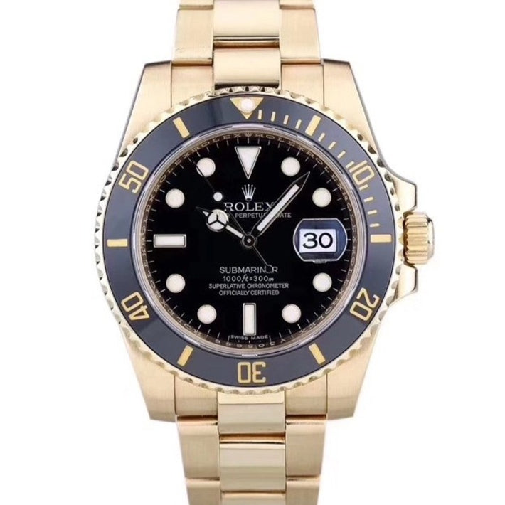 Replica Automatic Watch for Men Submariner All Gold Black 40MM Dial