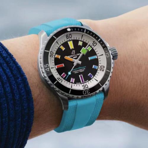 Automatic Watch for SUPEROCEAN A17375211B2S1 Rubber Strap 42MM