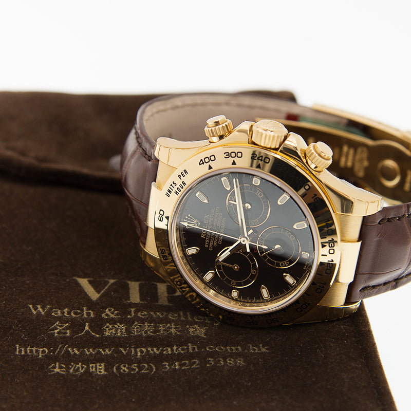 Automatic Watch for DAYTONA 116518 Gold Black 40MM Dial
