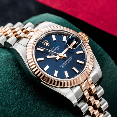 Luxury Automatic Watch for Men Datejust Steel Band 41MM Rose Blue Dial