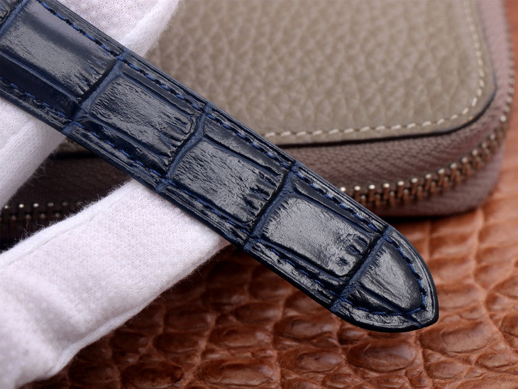 Replica Automatic Watch for SANTOS 47.5*39.8mm Leather Strap Blue Dial
