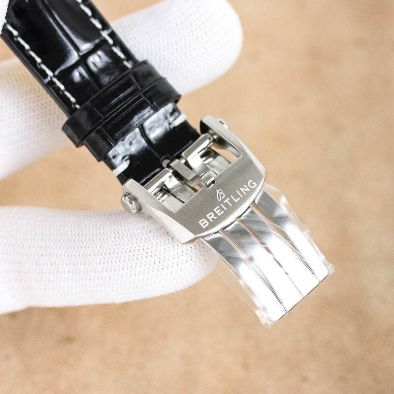 Automatic Watch for Aviation Timing AB0138241K1P1 Leather Strap 43MM Dial