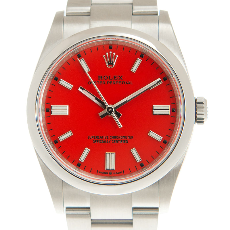 Automatic Mechanical Watch for OYSTER PERPETUAL 126000-0007 36MM Red Dial