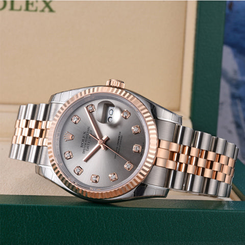 Luxury Automatic Watch for Men Datejust 41MM Rose Grey Dial