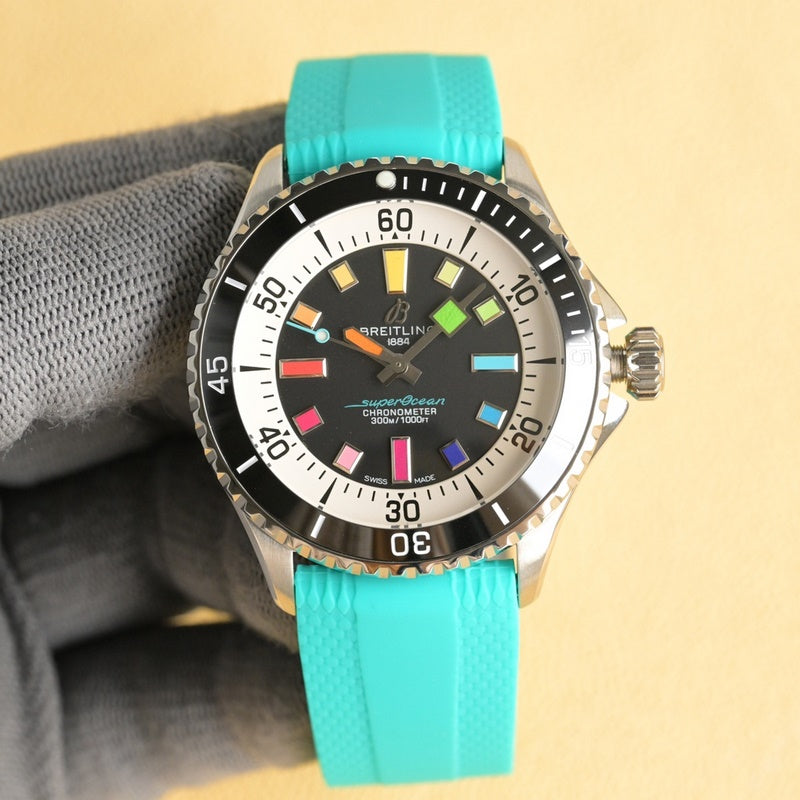 Automatic Watch for SUPEROCEAN A17375211B2S2 Rubber Strap 42MM