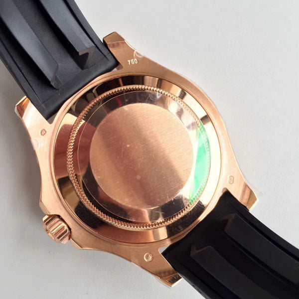 Replica Automatic Watch for Men Yacht Master m126655-0002 40MM Rose Black Dial