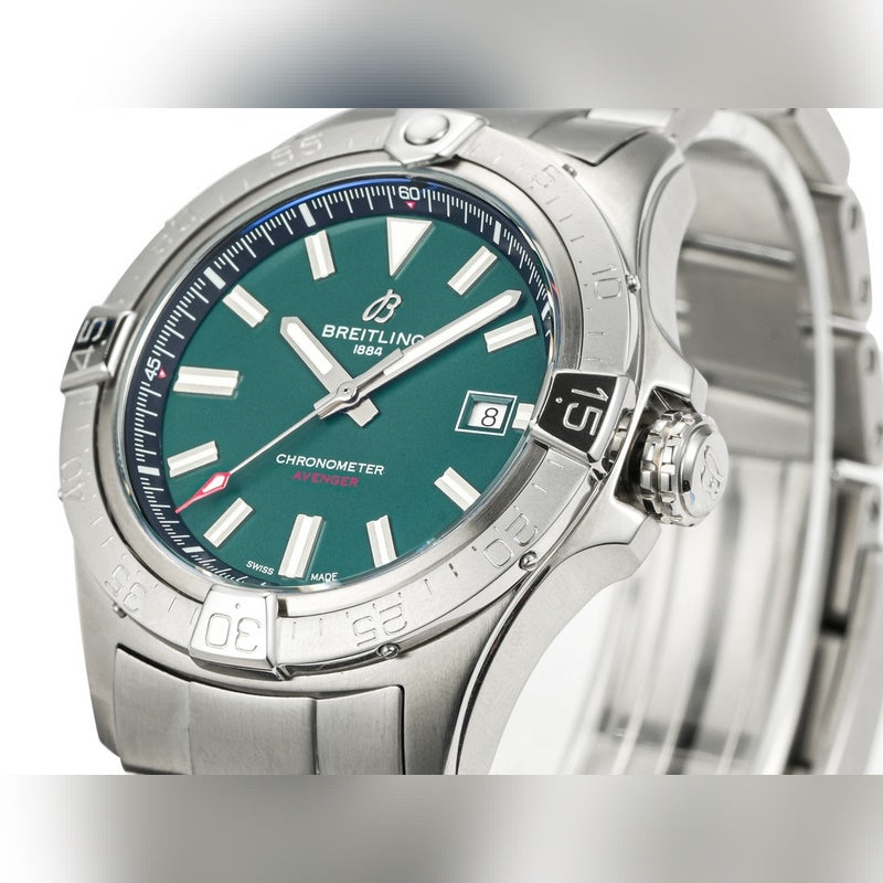 Automatic Watch for AVENGER A17328101 Stainless Strap Green 42MM Dial