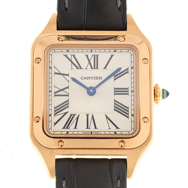 Japanese Quratz Movement Watch for SANTOS 43.5mm*31.4mm Leather Strap WGSA0022