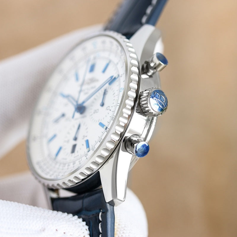 Automatic Watch for Aviation Timing AB0139A71G1P1 Leather Strap 43MM Dial