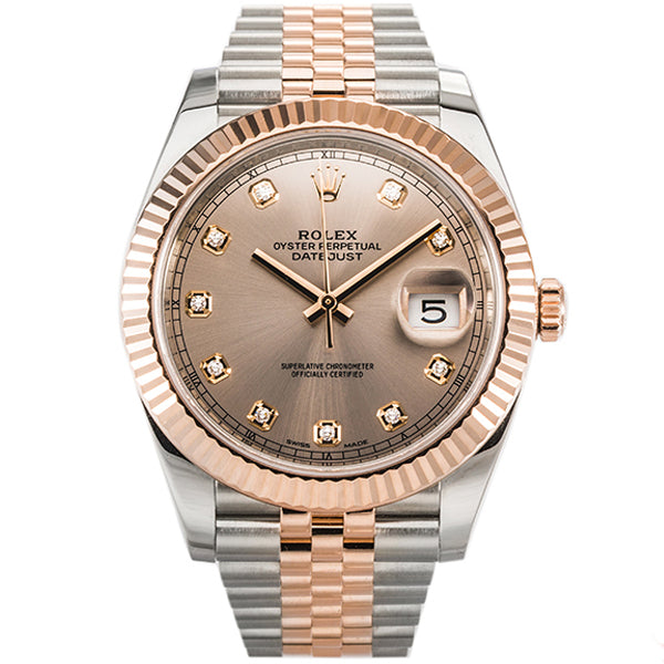 Luxury Automatic Watch for Men Datejust Rose 41MM Dial
