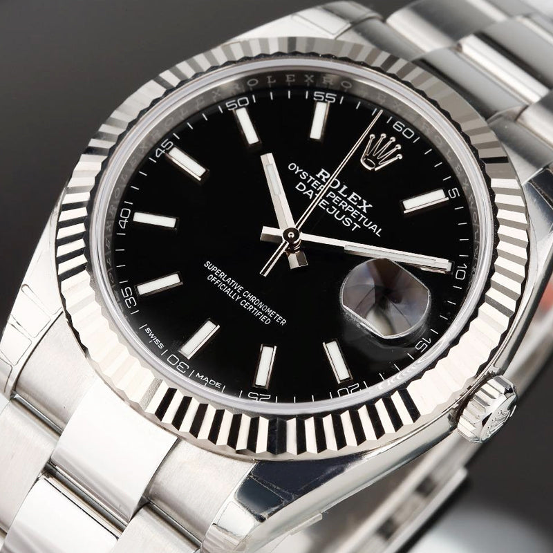 Luxury Automatic Watch for Men Datejust Steel Band 41MM Black Dial