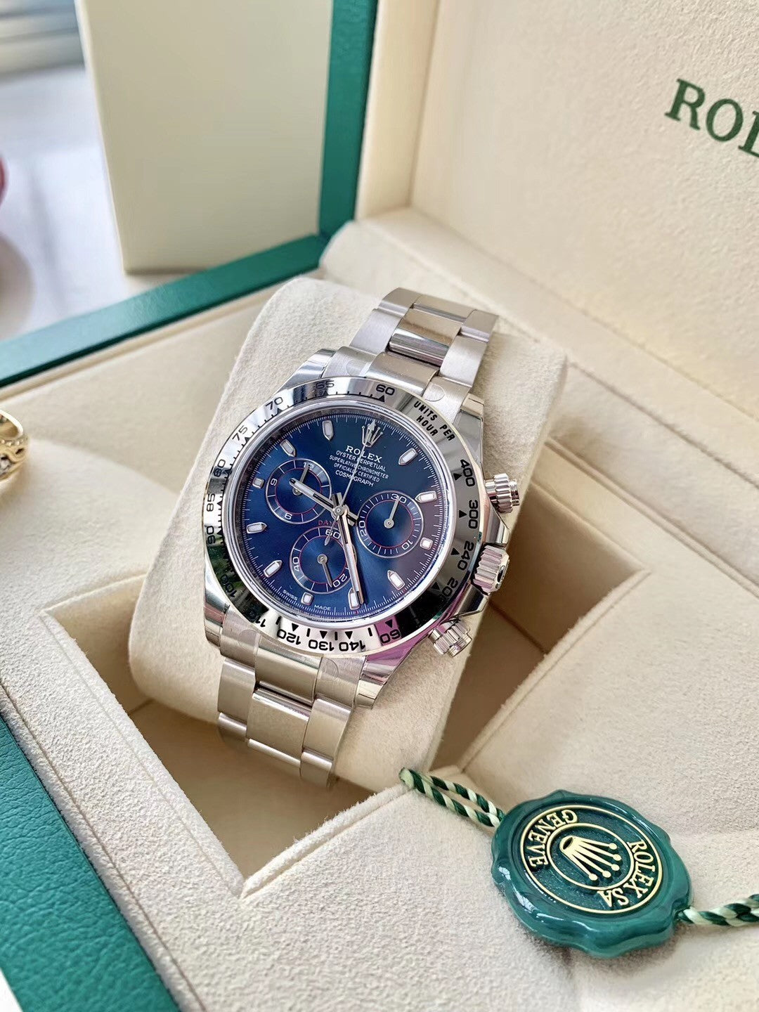 Luxury Automatic Watch for Men Cosmograph Daytona 40mm Silver Blue Dial