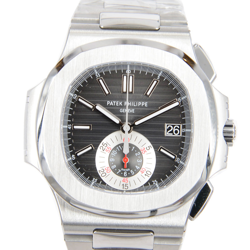 Luxury Automatic Watch for NAUTILUS 5980/1A-014 40.5mm Silver Black