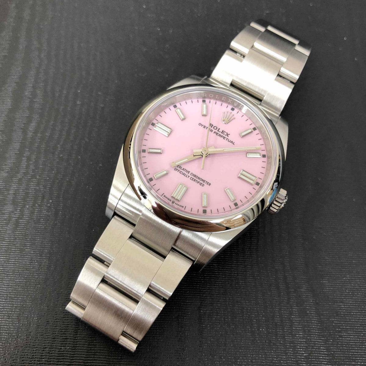 Automatic Mechanical Watch for OYSTER PERPETUAL 126000-0008 36MM Pink Dial