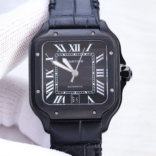 Replica Automatic Mechanical Watch for SANTOS 47.5*39.8mm Black Dial