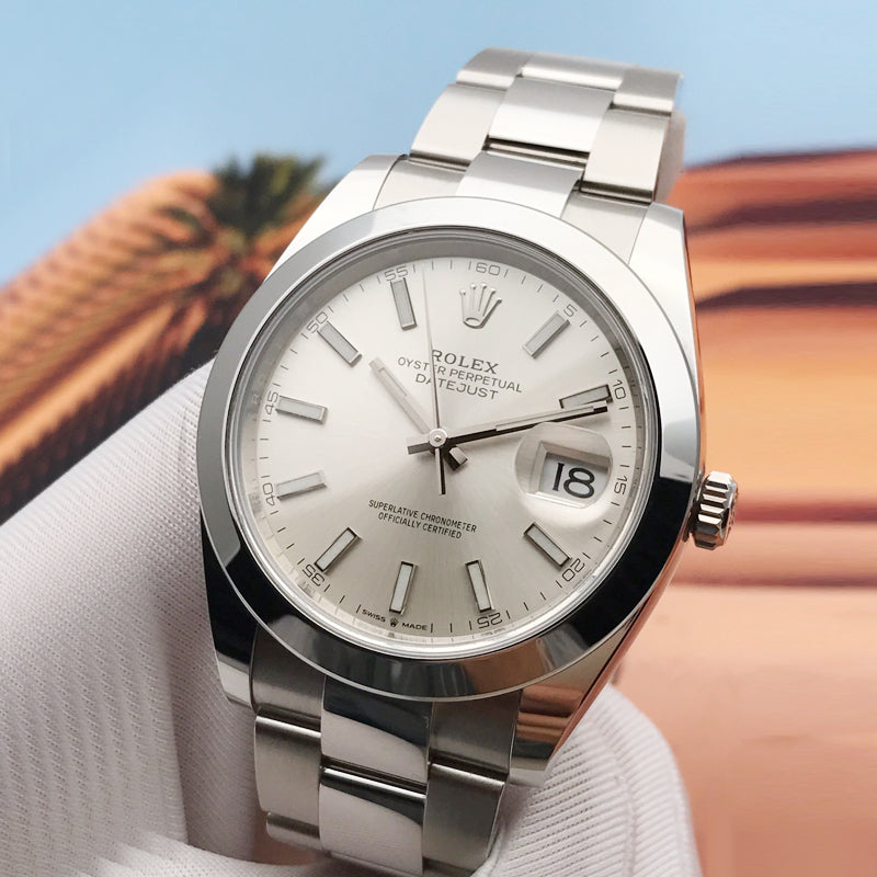 Luxury Automatic Watch for Men Datejust Steel Band 41MM Grey Dial
