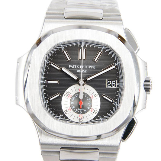 Luxury Automatic Watch for NAUTILUS 5980/1A-014 40.5mm Silver Black