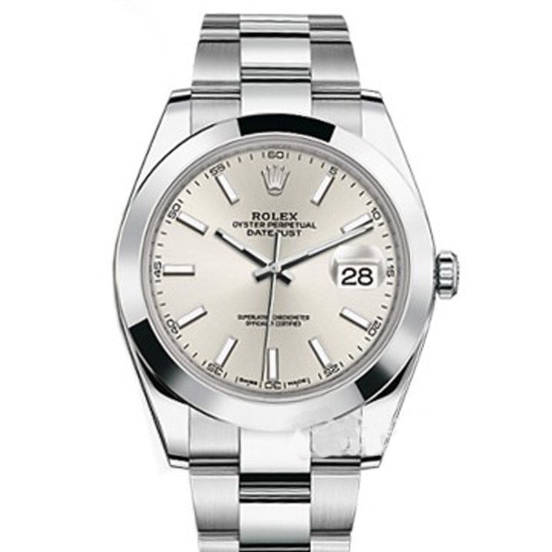 Luxury Automatic Watch for Men Datejust Steel Band 41MM Grey Dial