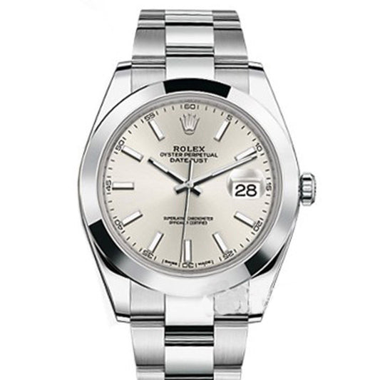 Luxury Automatic Watch for Men Datejust Steel Band 41MM Grey Dial