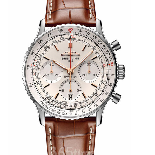 Automatic Watch for Aviation Timing  AB0139211G1P1 Leather Strap 43MM Dial