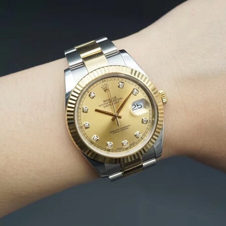 Luxury Automatic Watch for Men Datejust 41MM Gold Dial