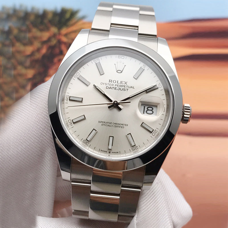 Luxury Automatic Watch for Men Datejust Steel Band 41MM Grey Dial
