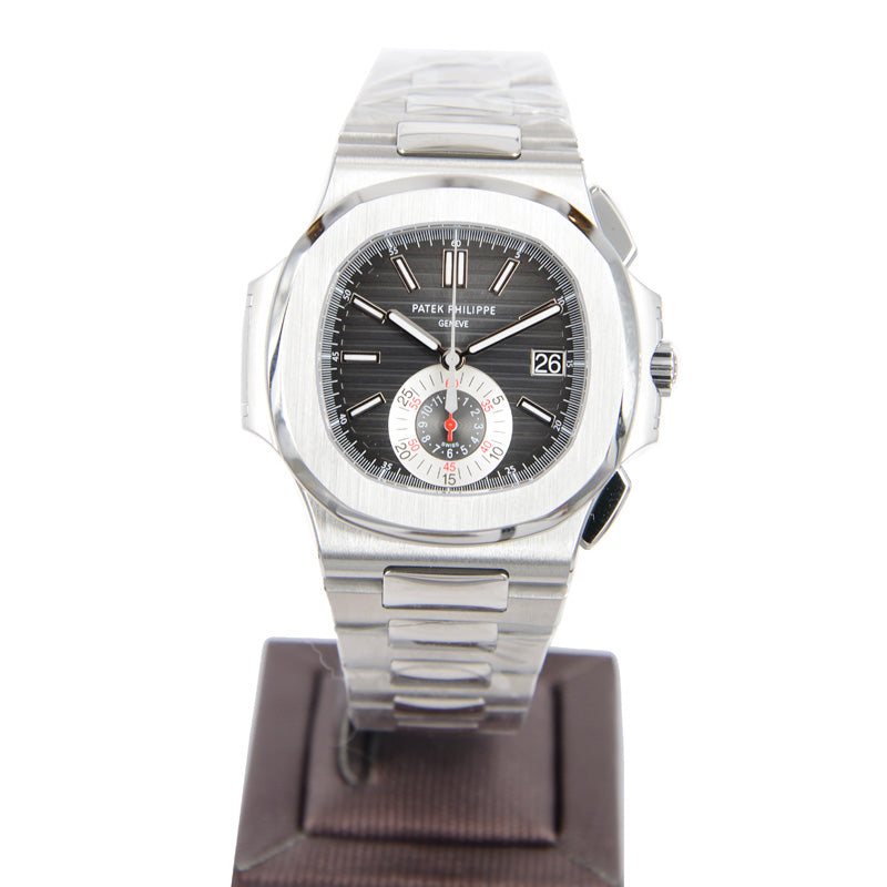Luxury Automatic Watch for NAUTILUS 5980/1A-014 40.5mm Silver Black