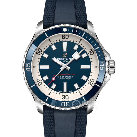 Automatic Watch for SUPEROCEAN A17375E71C1S1 Rubber Strap 44MM