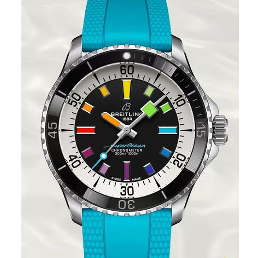 Automatic Watch for SUPEROCEAN A17375211B2S1 Rubber Strap 42MM