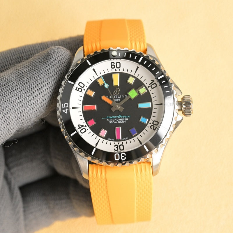 Automatic Watch for SUPEROCEAN  A17375211B2S4 Rubber Strap 42MM