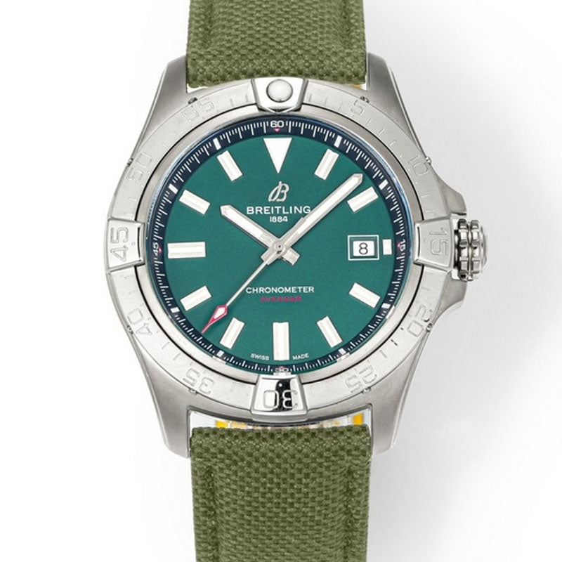 Automatic Watch for AVENGER A17328101 Neylon Strap Green 42MM Dial