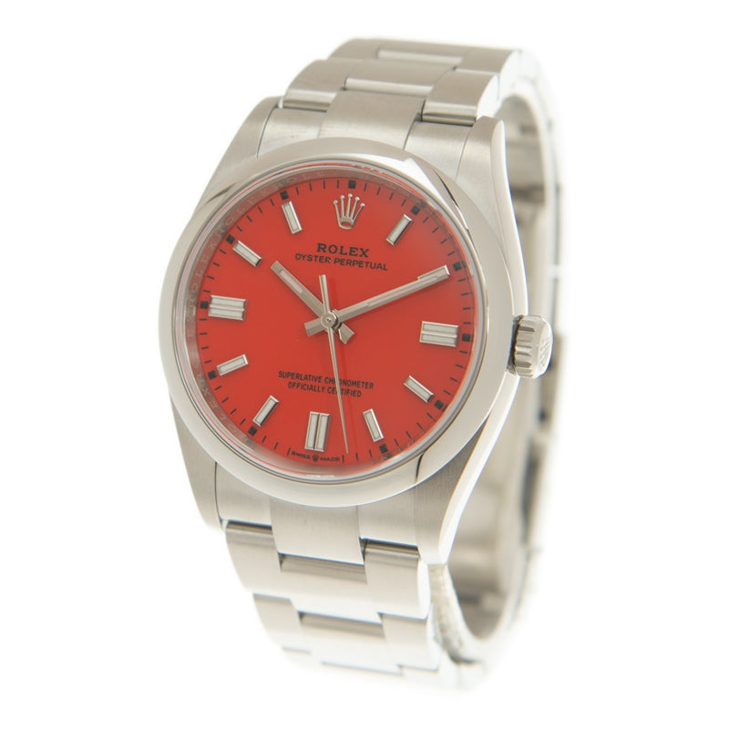 Automatic Mechanical Watch for OYSTER PERPETUAL 126000-0007 36MM Red Dial