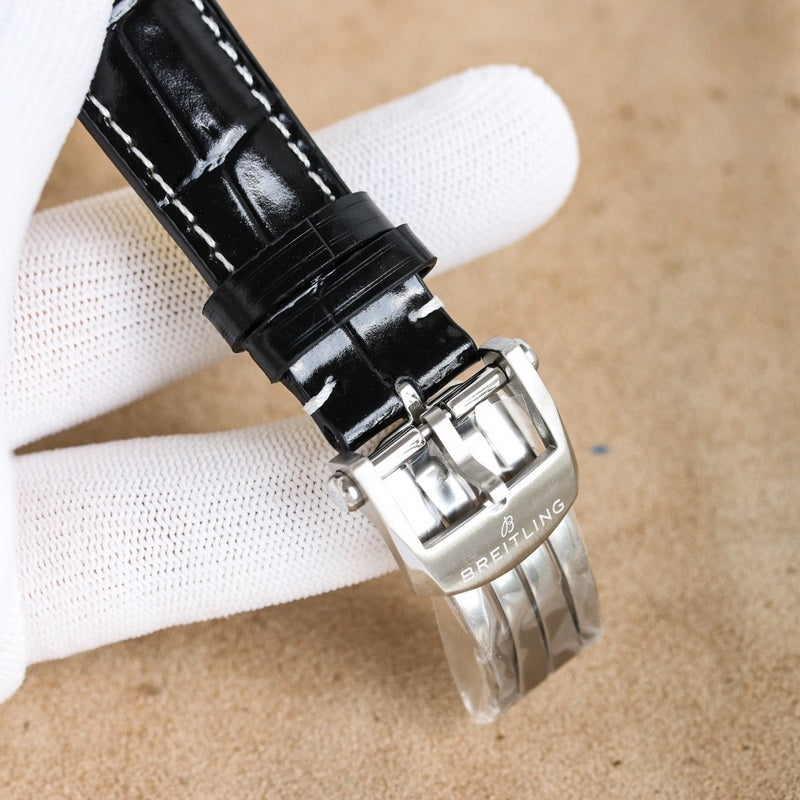 Automatic Watch for Aviation Timing  AB0138241C1P1 Leather Strap 43MM Dial