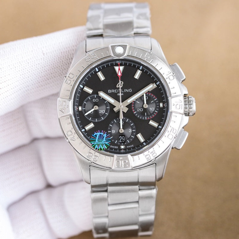 Automatic Watch for AVENGER AB0147101B1A1 Stainless Strap 44MM Black Dial